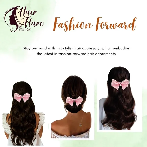 Baby_Pink_Dazzling_3_Layer_Hair_Bow_For_Women_&_Girls