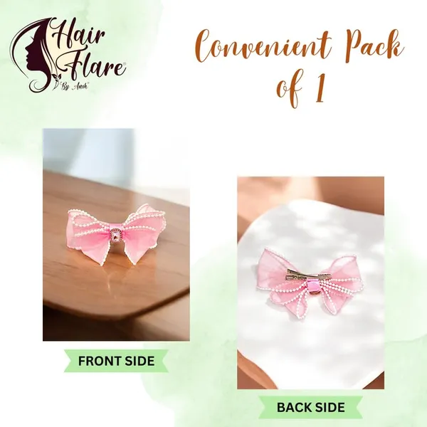 Baby_Pink_Dazzling_3_Layer_Hair_Bow_For_Women_&_Girls
