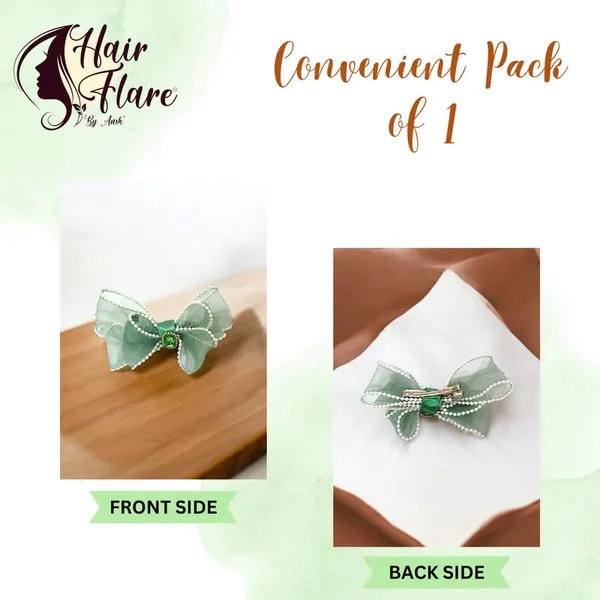 Green_Dazzling_3_Layer_Hair_Bow_For_Women_&_Girls
