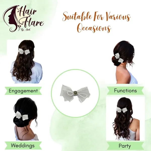 Grey_Dazzling_3_Layer_Hair_Bow_For_Women_&_Girls