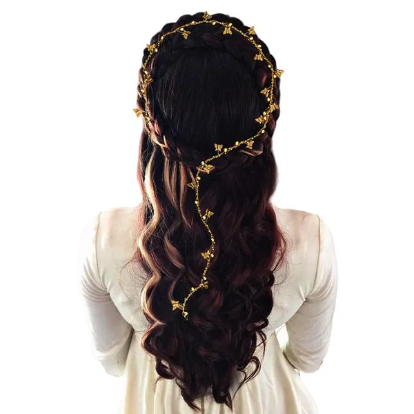 Golden_Elegant_Butterfly_Hair_Choti_For_Women