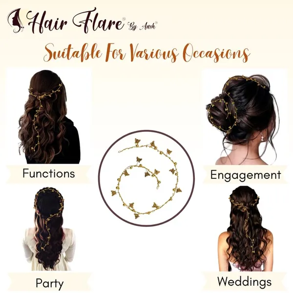 Golden_Elegant_Butterfly_Hair_Choti_For_Women