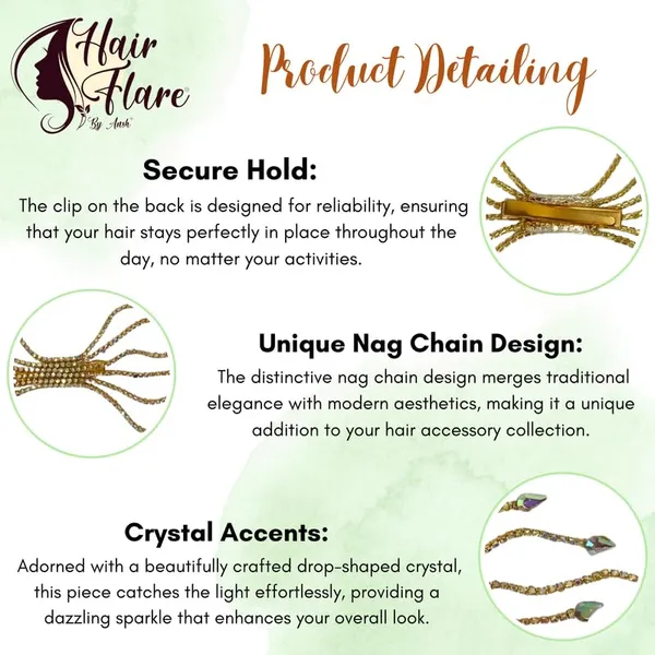 Golden_Crystal_Nag_Chain_Hair_Clip