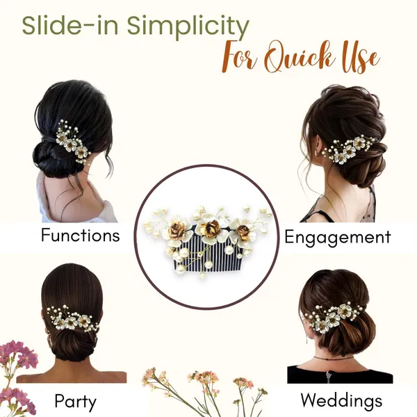 White_Artificial_Metal_Comb_Bridal_Hair_Pin_Accessories_For_Women_(18_X_10_X_10_Cm)