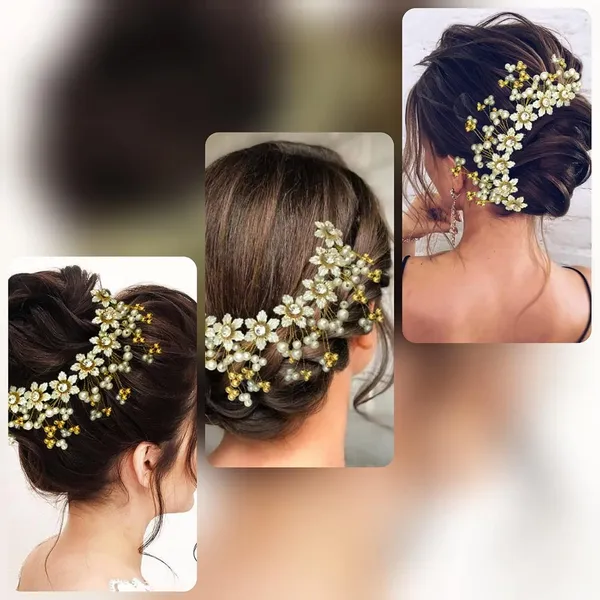 White_&_Golden_Bridal_Hair_Accessories_For_Women_(18_X_10_X_10_Cm)
