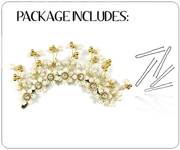 White_&_Golden_Bridal_Hair_Accessories_For_Women_(18_X_10_X_10_Cm)