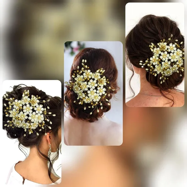 White_&_Golden_Stylish_Hair_Vein_Accessories_For_Women_(18_X_10_X_10_Cm)