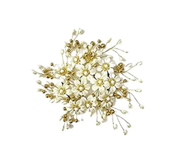 White_&_Golden_Stylish_Hair_Vein_Accessories_For_Women_(18_X_10_X_10_Cm)