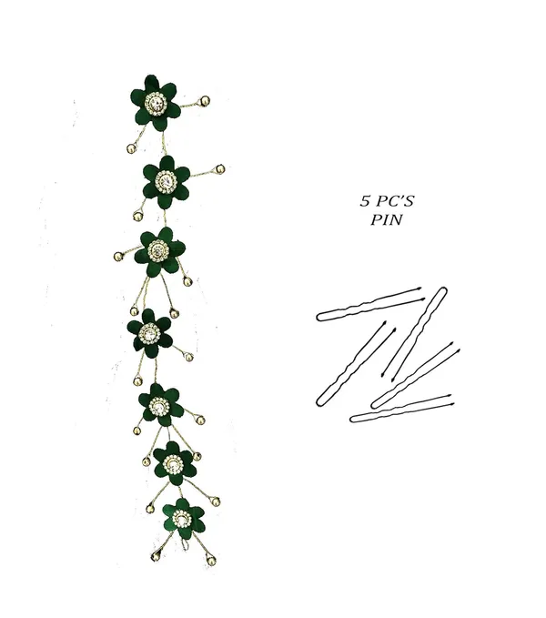 Green_Artificial_Flower_Hair_Vein_Accessories_For_Women