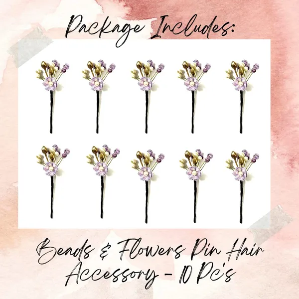 Pack_of_10_Purple_Artificial_Flower_With_Pearl_Hair_Pin_Decoration_Accessories_Pins