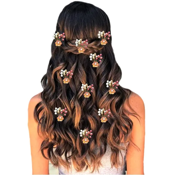 Pack_of_10_Red_Artificial_Flower_With_Pearl_Hair_Pin_Decoration_Accessories_Pins