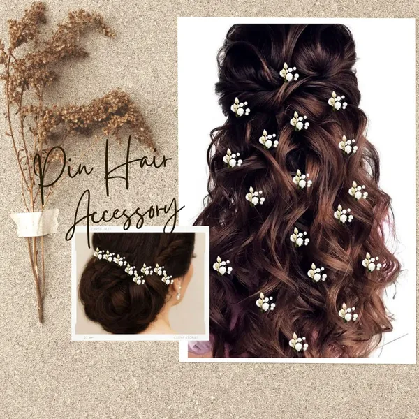 White_Artificial_Flowers_With_Golden_Pearls_Hair_Pin_Accessories_For_Women_Pack_Of_18_Pins