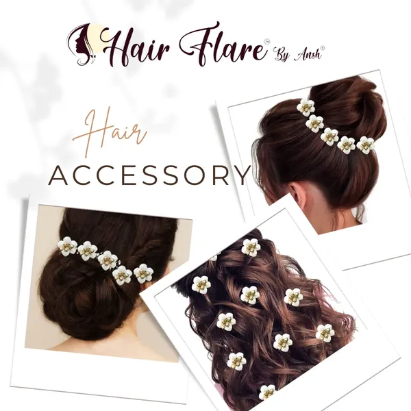 White_Artificial_Flowers_With_Golden_Pearls_Designed_Hairpin