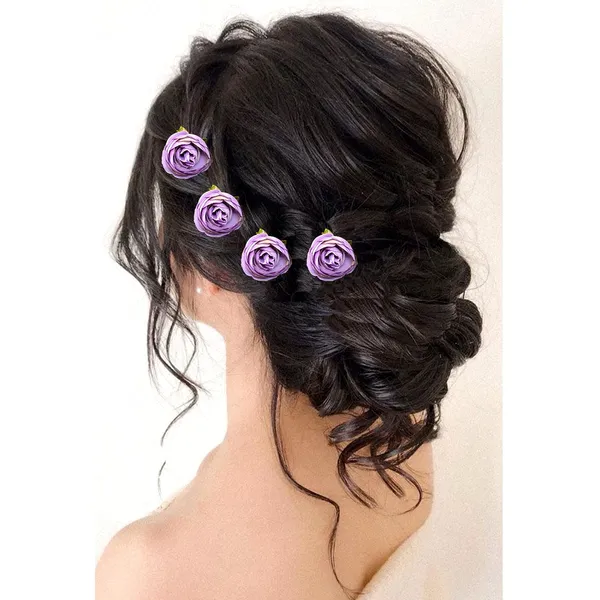 Purple_Artificial_Rose_Flower_Made_Hair_Pin