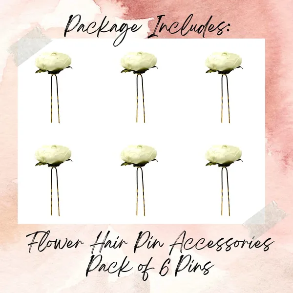 White_Artificial_Rose_Flower_Made_Hair_Pin