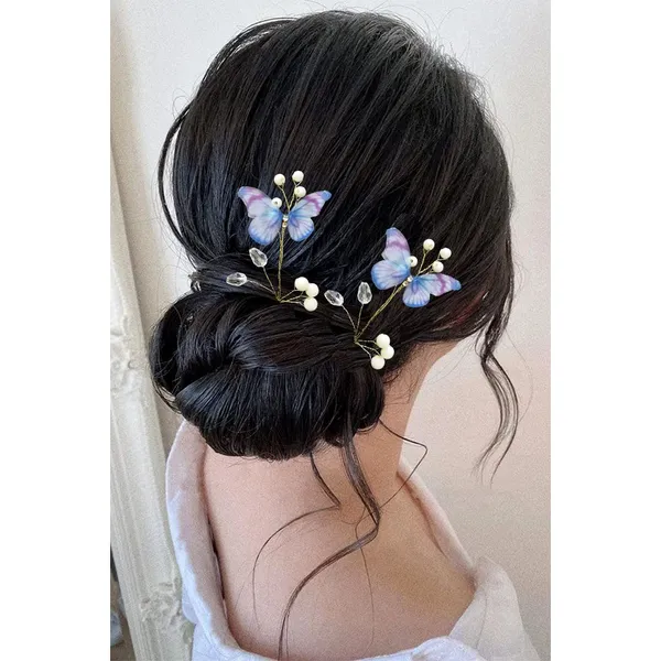 Sky_Blue_Fabric_Butterfly_With_Pearls_And_Stones_Hair_Pin_Accessories_For_Women