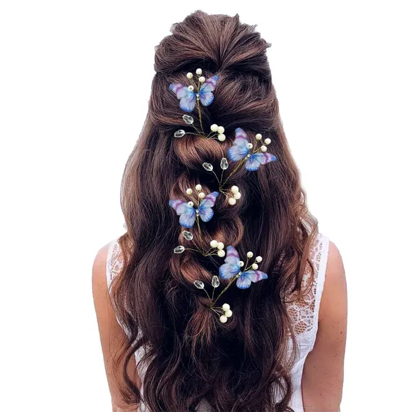 Sky_Blue_Fabric_Butterfly_With_Pearls_And_Stones_Hair_Pin_Accessories_For_Women