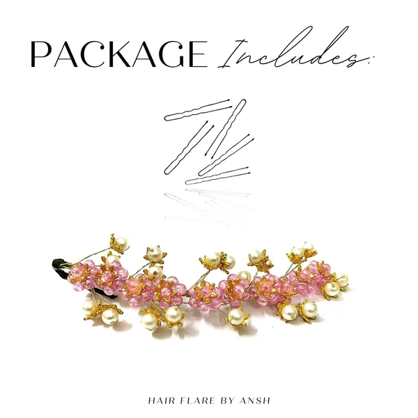 Dark_Pink_Artificial_Stone_Made_Flowers_With_Pearls_Designed_Hair_Pins