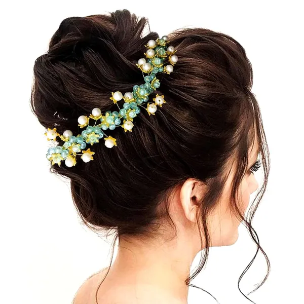 Sky_Blue_Artificial_Stone_Made_Flowers_With_Pearls_Designed_Hair_Pins