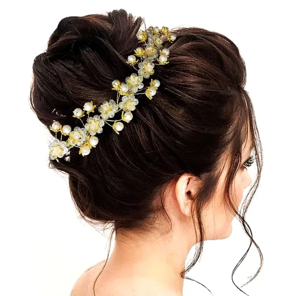 White_Artificial_Stone_Made_Flowers_With_Pearls_Designed_Hair_Pins