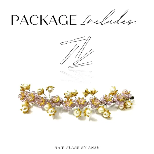 Purple_Artificial_Stone_Made_Flowers_With_Pearls_Designed_Hair_Pins