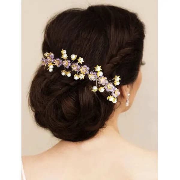 Purple_Artificial_Stone_Made_Flowers_With_Pearls_Designed_Hair_Pins
