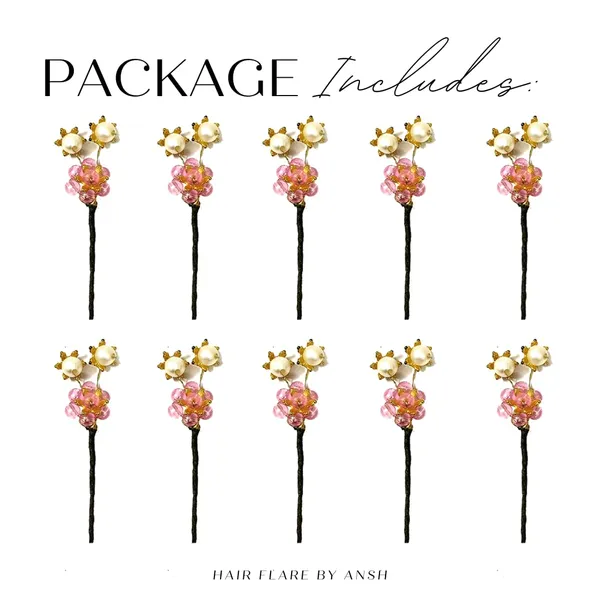 Pack_of_10_Dark_Pink_Artificial_Star_Stone_Flowers_With_Pearls_Hair_Pins_Accessories_Pins