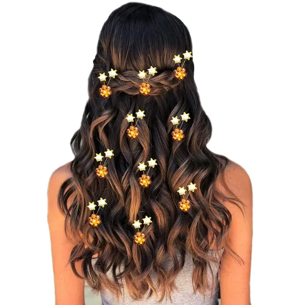 Pack_of_10_Orange_Artificial_Stone_Made_Flowers_With_Pearls_Designed_Hair_Pins_Pins