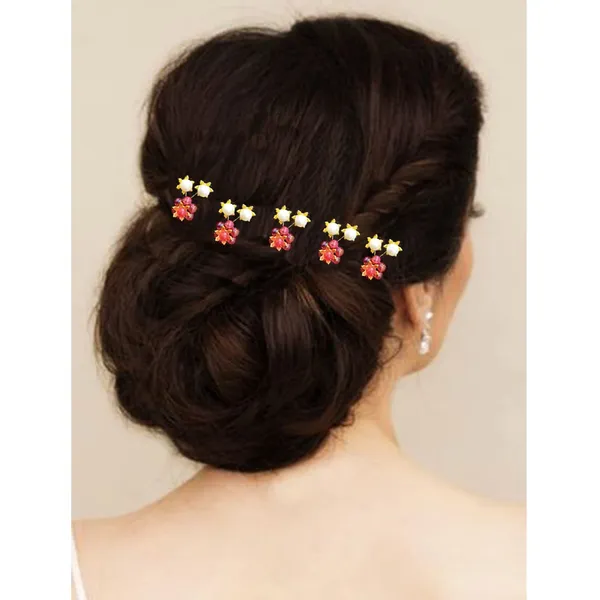 Pack_of_10_Red_Artificial_Star_Stone_Flowers_With_Pearls_Hair_Pins_Accessories_Pins