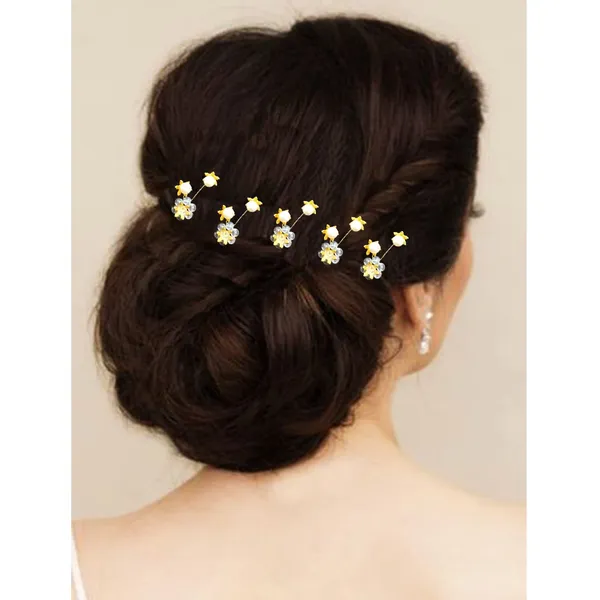 Pack_of_10_White_Artificial_Star_Stone_Flowers_With_Pearls_Hair_Pins_Accessories_Pins