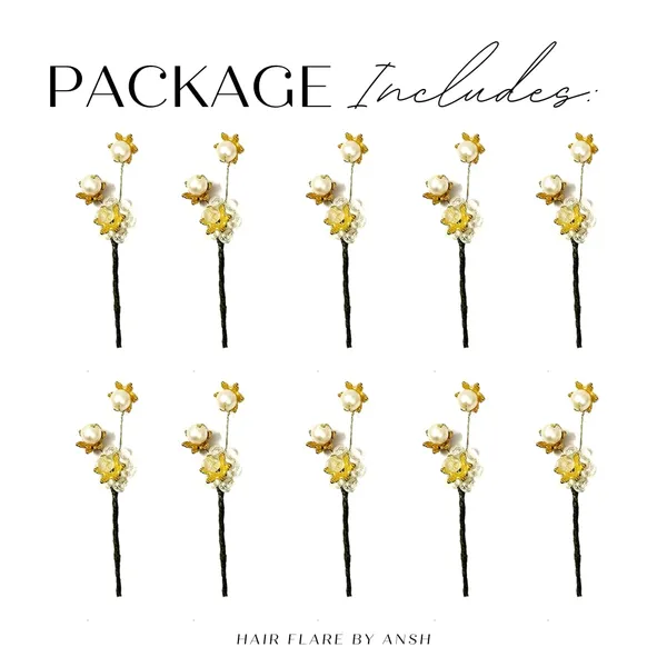 Pack_of_10_White_Artificial_Star_Stone_Flowers_With_Pearls_Hair_Pins_Accessories_Pins