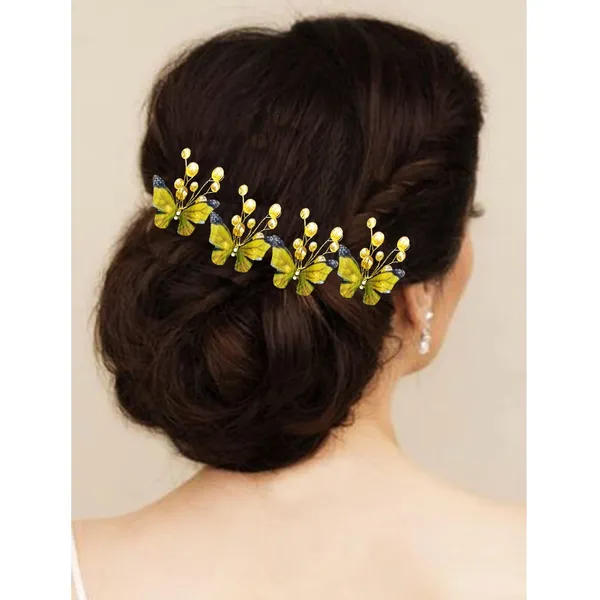 Pack_of_6_Yellow_Metal_Butterfly_With_Pearls_Artificial_Hair_Pins_For_Women_Pins