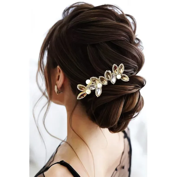 Golden_Artificial_Barrette_Hair_Pin_For_Women_&_Girls