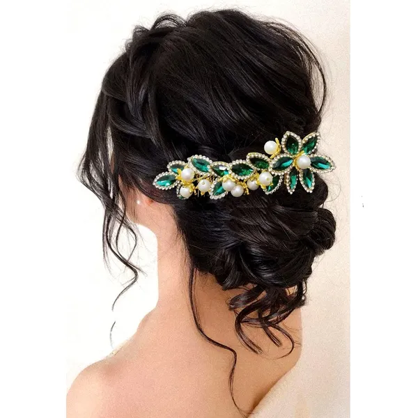 Green_Barrate_Hair_Pin_For_Women_&_Girls