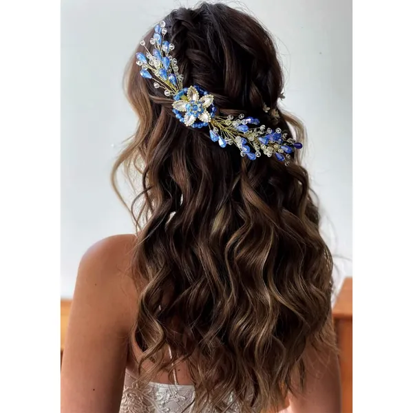 Blue_Stones_And_Pearls_Made_Floral_Designed_Artificial_Barrate_Hair_Pins_For_Women_&_Girls