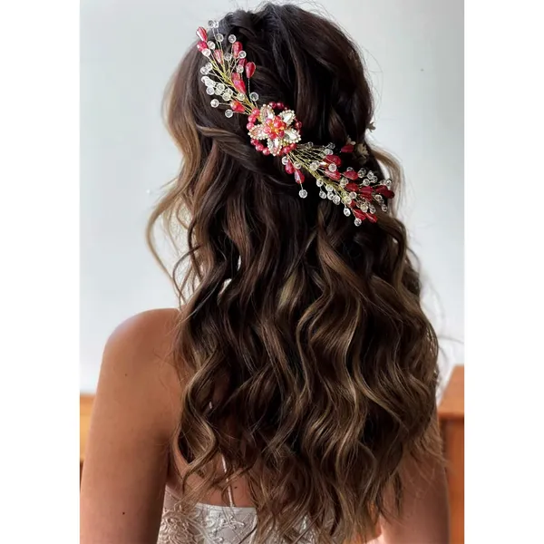 Dark_Pink_Artificial_Barrate_Hairpins_For_Women_&_Girls