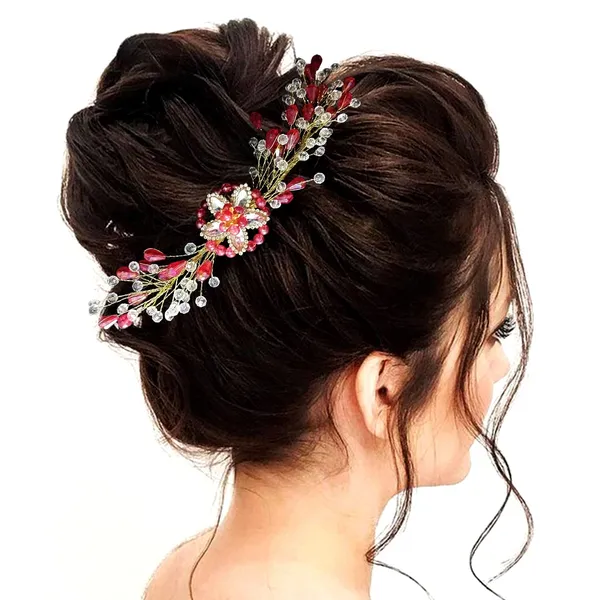 Dark_Pink_Artificial_Barrate_Hairpins_For_Women_&_Girls
