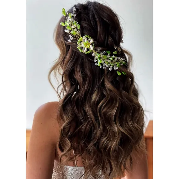 Light_Green_Artificial_Barrate_Hairpins_For_Women_&_Girls