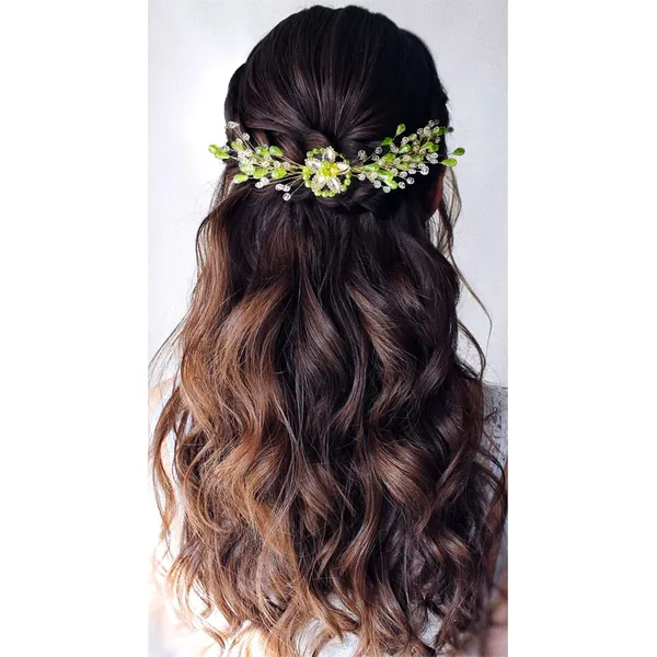 Light_Green_Artificial_Barrate_Hairpins_For_Women_&_Girls
