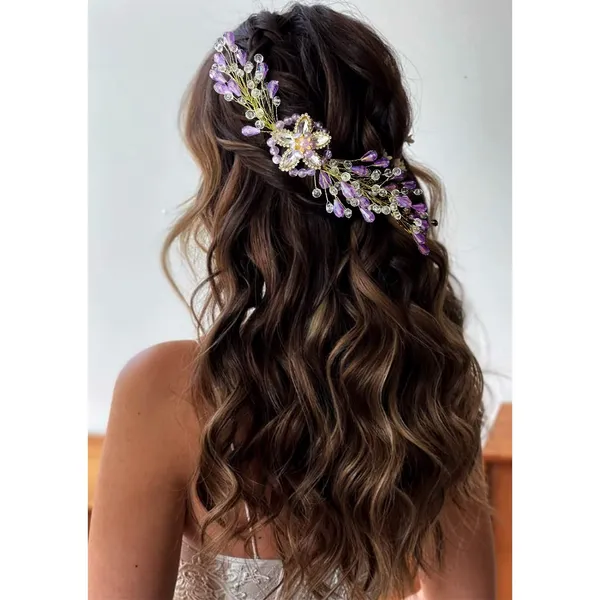 Purple_Stones_And_Pearls_Made_Floral_Designed_Artificial_Barrate_Hair_Pins_For_Women_&_Girls