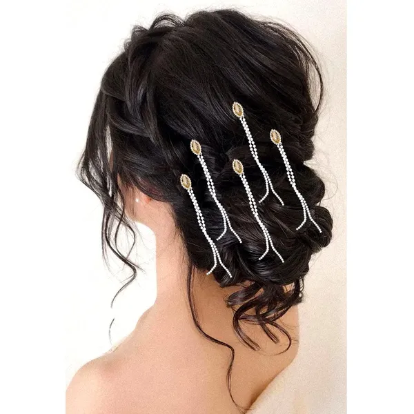 Golden_Stones_And_Pearls_Made_Artificial_Hair_Pins_For_Women