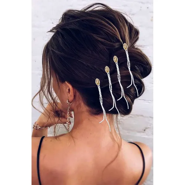 Golden_Stones_And_Pearls_Made_Artificial_Hair_Pins_For_Women