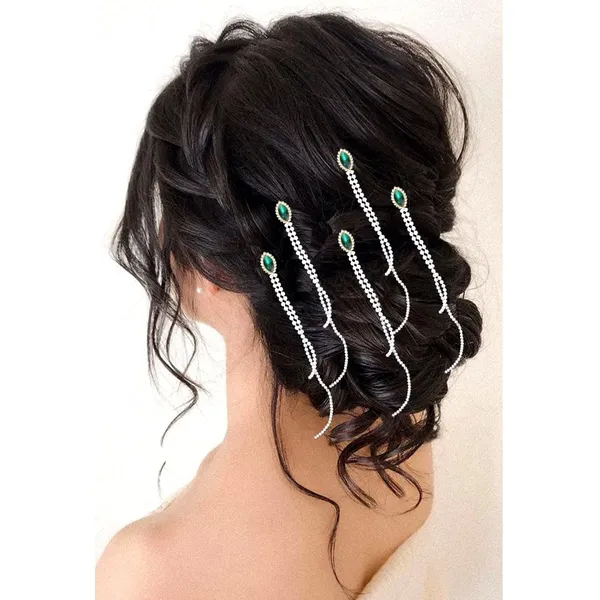 Green_Stones_And_Pearls_Made_Artificial_Hair_Pins_For_Women