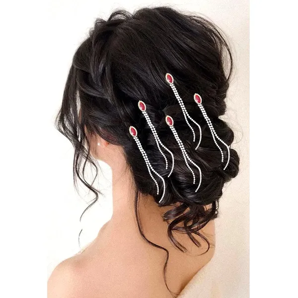 Red_Stones_And_Pearls_Made_Artificial_Hair_Pins_For_Women