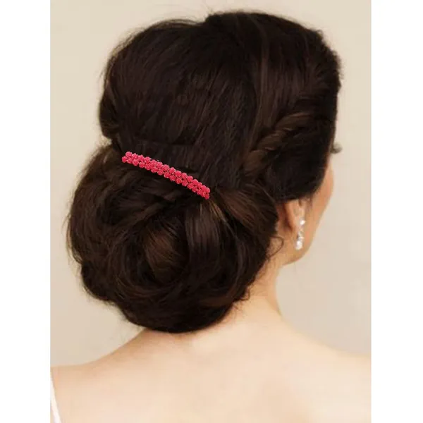 Red,_Green_&_Purple_Artificial_Flowwer_Made_Hair_Barattes_For_Women_&_Girls
