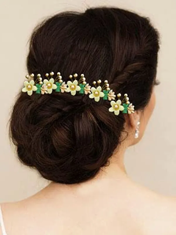 Pack_of_10_Golden_Round_Shape_Flower_With_Pearl_Hair_Pin_For_Women_Pins