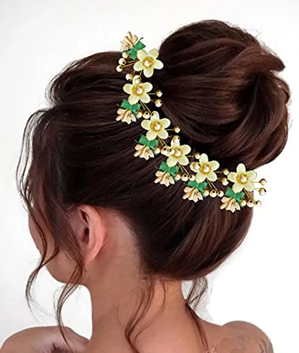 Pack_of_10_Golden_Round_Shape_Flower_With_Pearl_Hair_Pin_For_Women_Pins