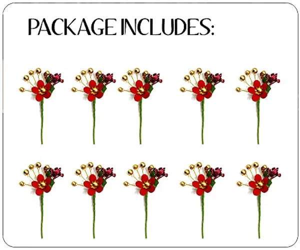 Pack_of_10_Maroon_Round_Shape_Flower_With_Golden_Pearl_Hair_Pin_For_Women_Pins