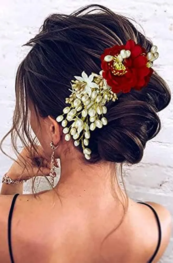 Red_Artificial_Peony_Flower_With_Pearl_Hair_Comb_Slide,_Hair_Juda_Bun_Accessories_For_Girls_&_Women_(14_X_8_X_4_Cm)
