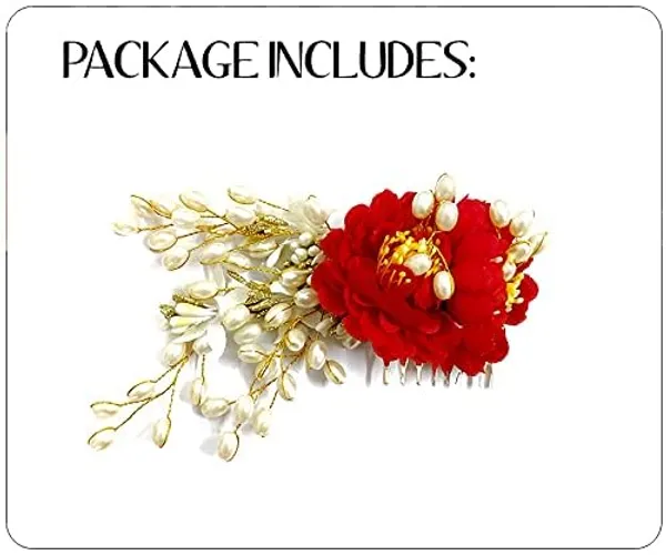 Red_Artificial_Peony_Flower_With_Pearl_Hair_Comb_Slide,_Hair_Juda_Bun_Accessories_For_Girls_&_Women_(14_X_8_X_4_Cm)